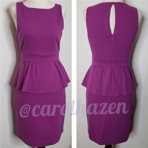 Tibi Norma Chic Jersey Knit Peplum Dress Casual Office Barbiecore Spring Luxury - Picture 4 of 16